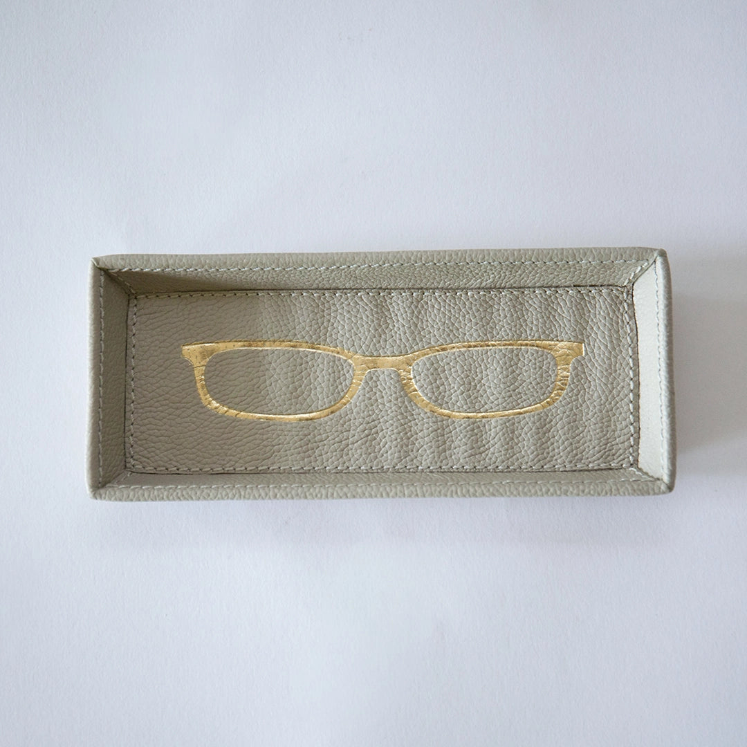 Leather Eyeglass Tray