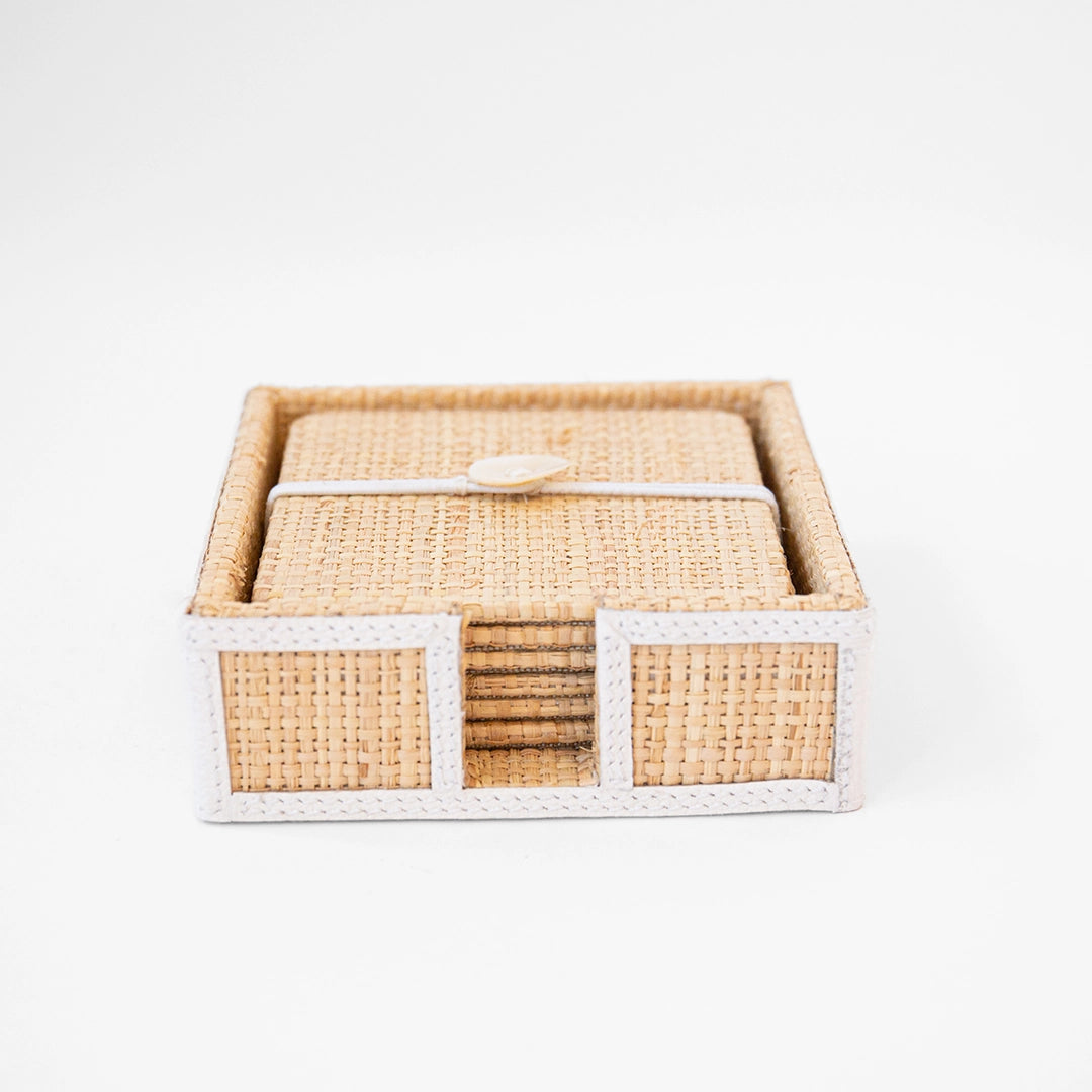 Raffia Coaster Set