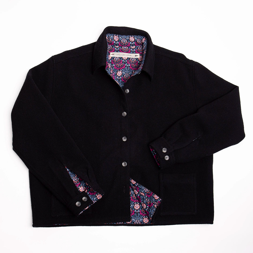 Black Tween Cropped CPO Jacket