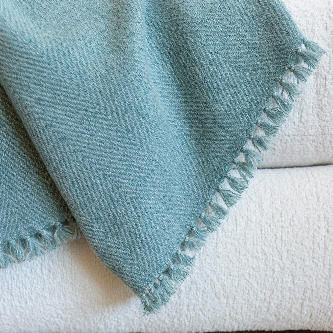 Seaglass Handwoven Cashmere Throw