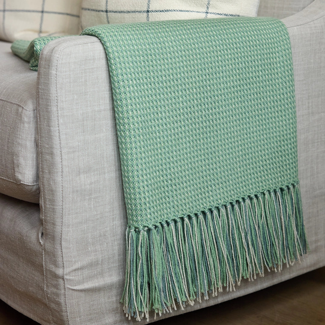 Seaside Green Alpaca Throw