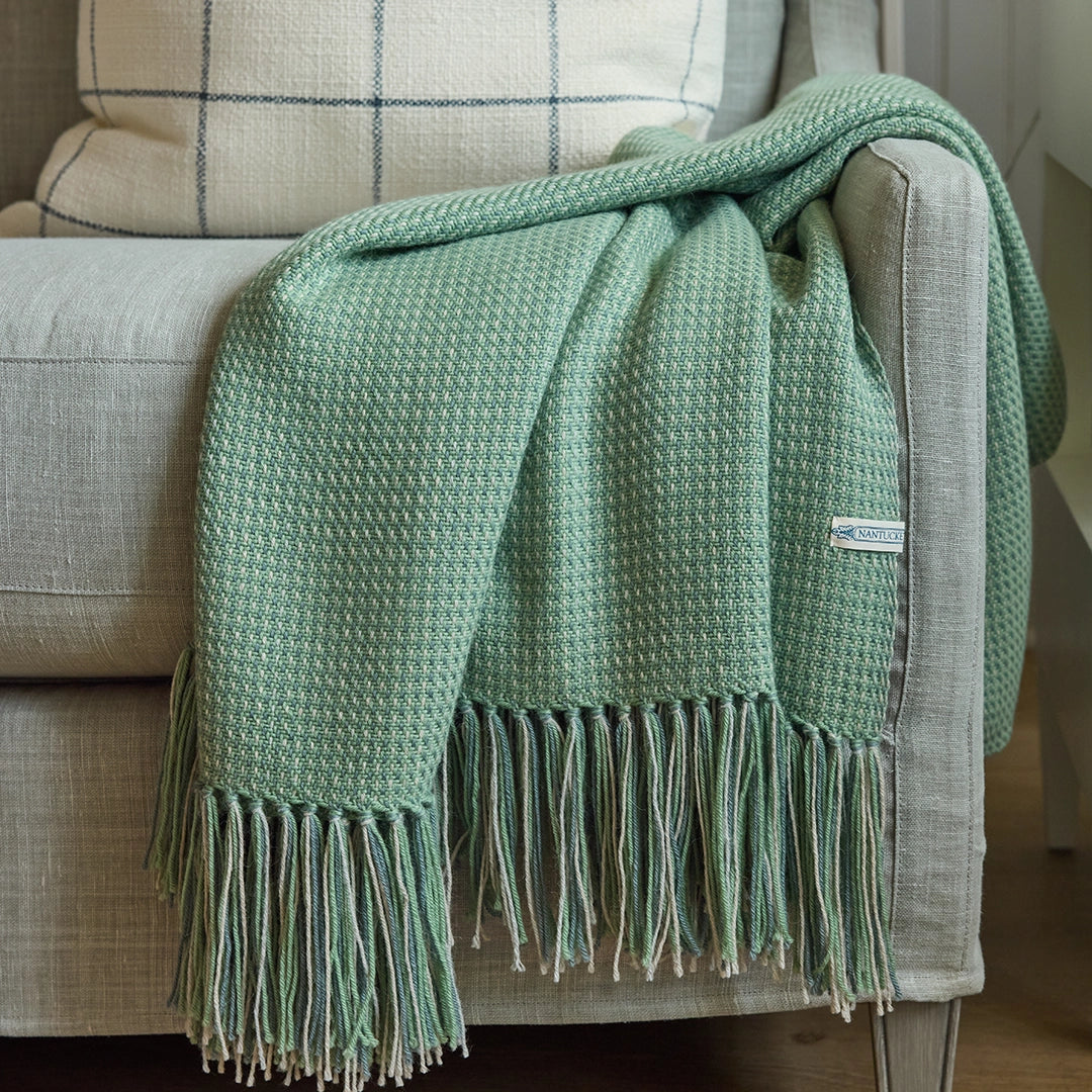 Seaside Green Alpaca Throw