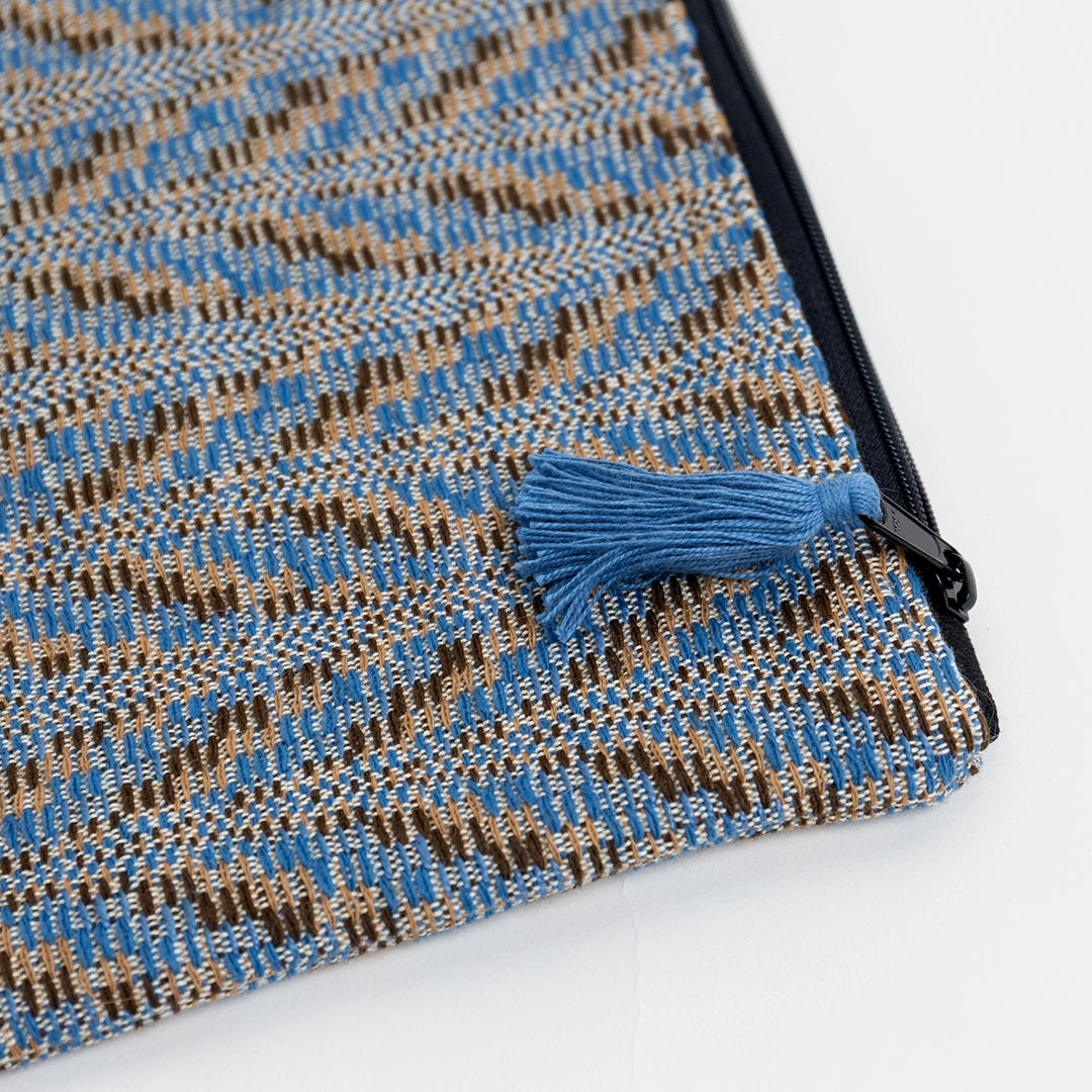 Nantucket Looms Vintage Flame Stitch-Handwoven Fabric Clutch