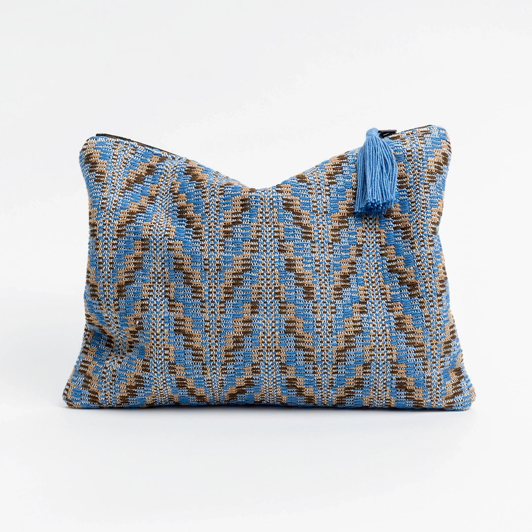 Nantucket Looms Vintage Flame Stitch-Handwoven Fabric Clutch