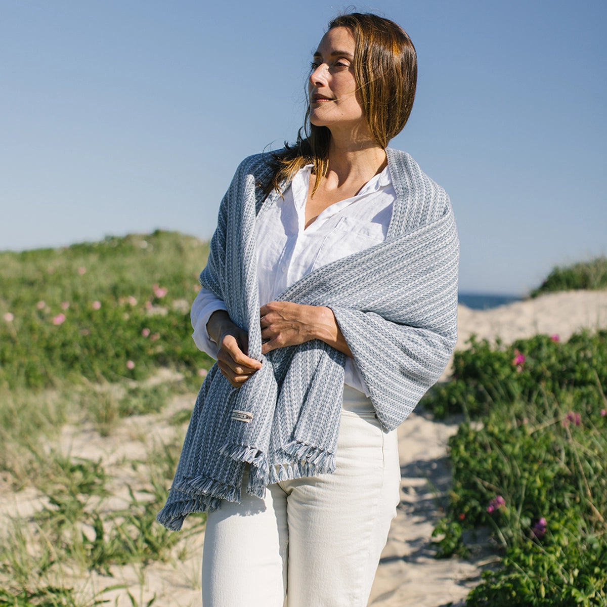 Waterfall Stripe Cashmere Wrap