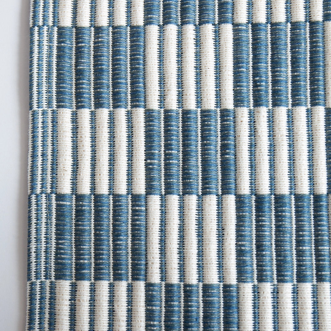 Deep Ocean Checkerboard Handwoven Rug
