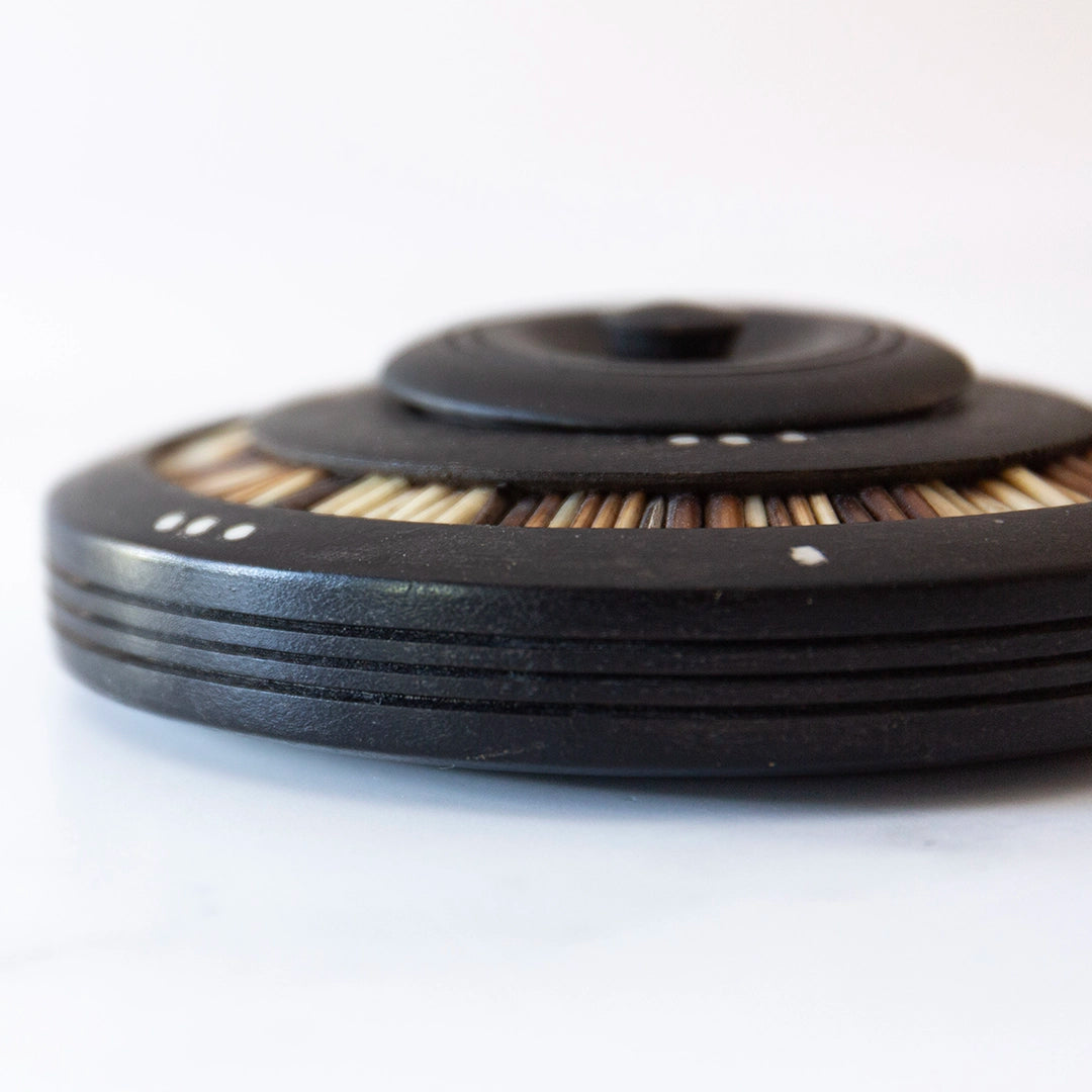 Antique Thin Round Quill Box