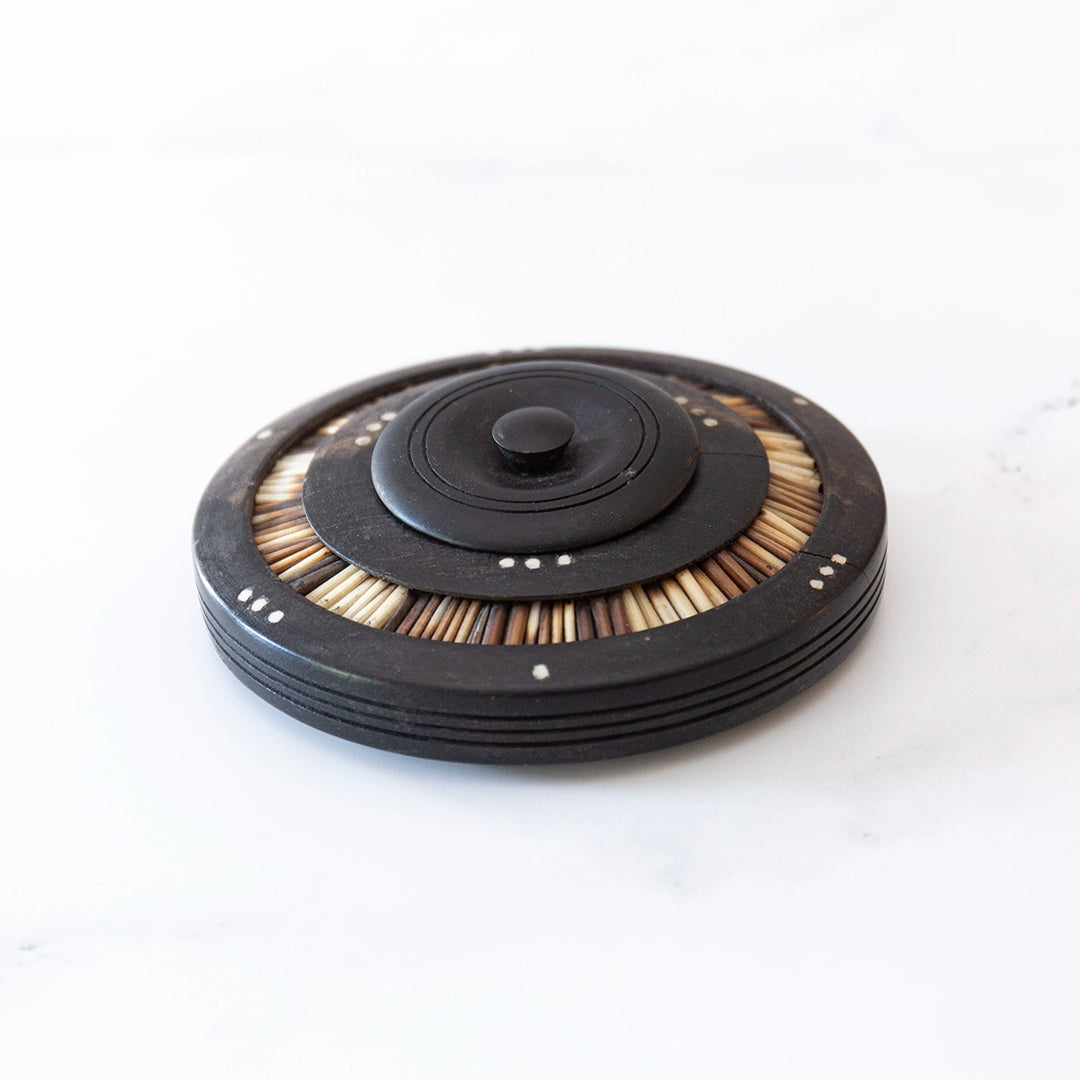 Antique Thin Round Quill Box