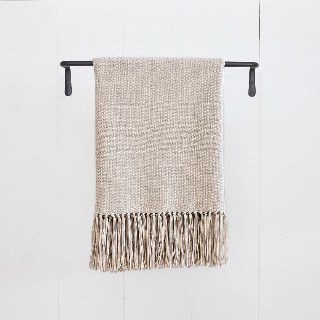 Neutral Beach Alpaca Throw