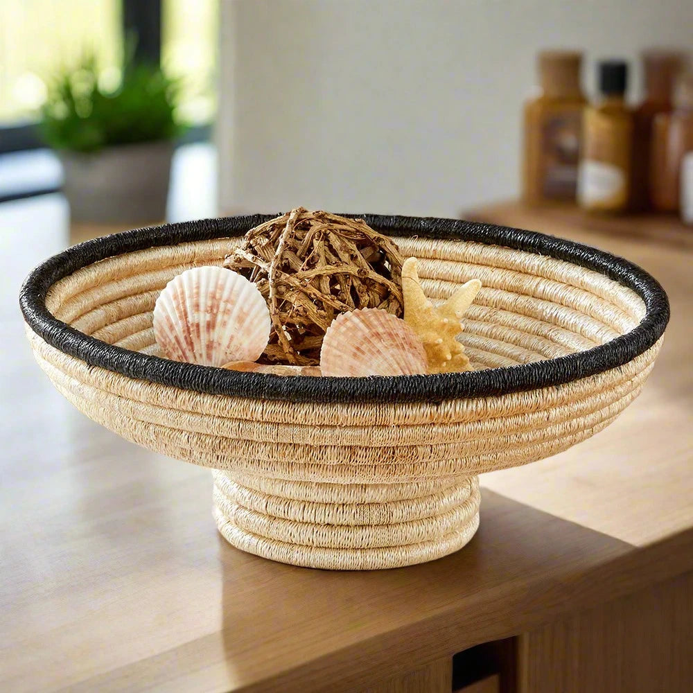Abaca Footed Pedestal Bowls
