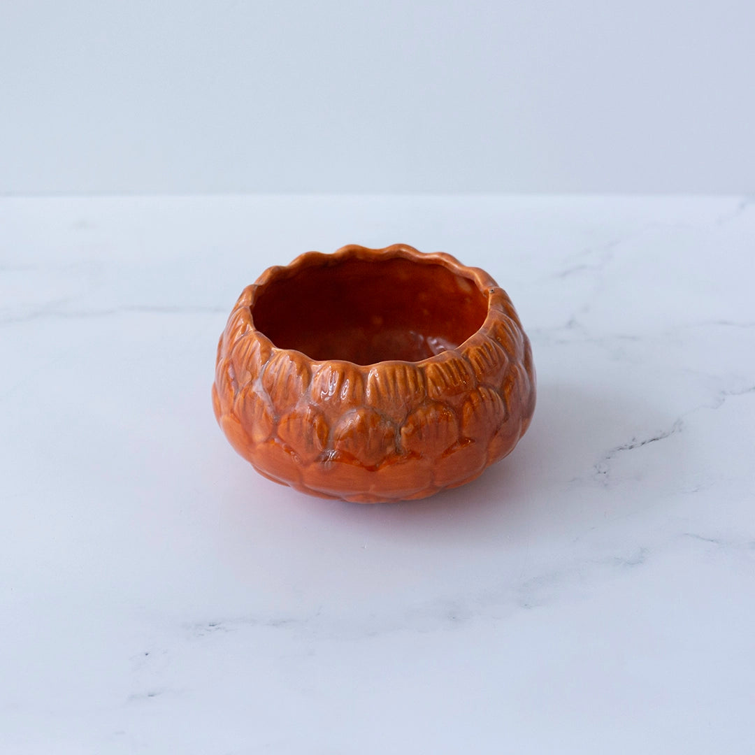 Orange Vintage Ceramic Bowl