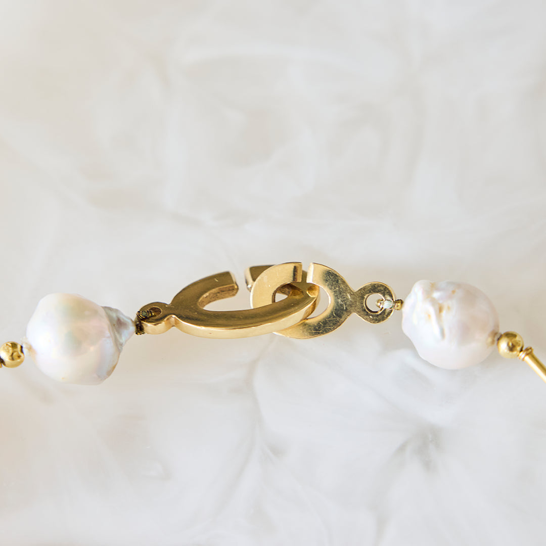 Pearl and 18K Gold Necklace | Peggy Silverstein