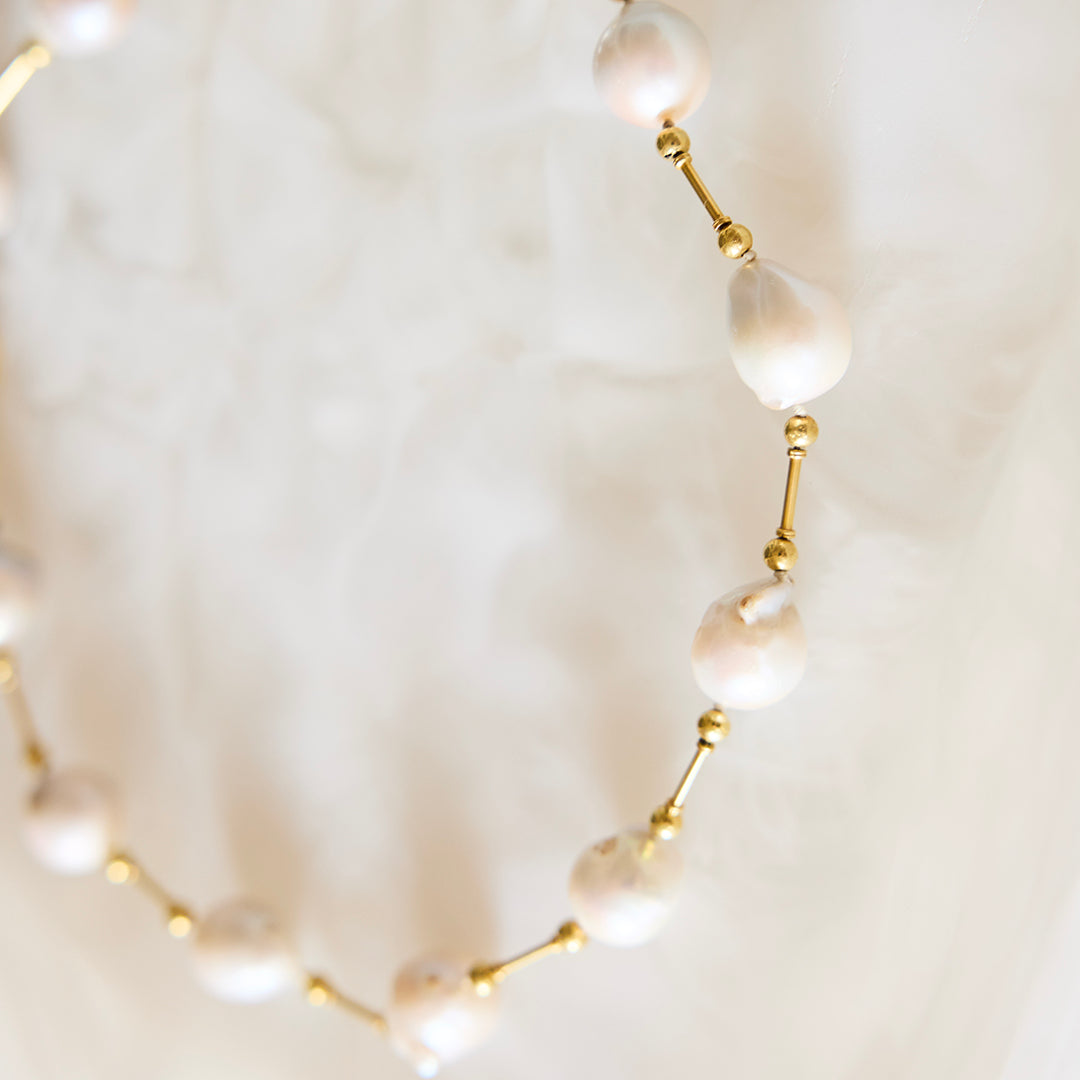 Pearl and 18K Gold Necklace | Peggy Silverstein