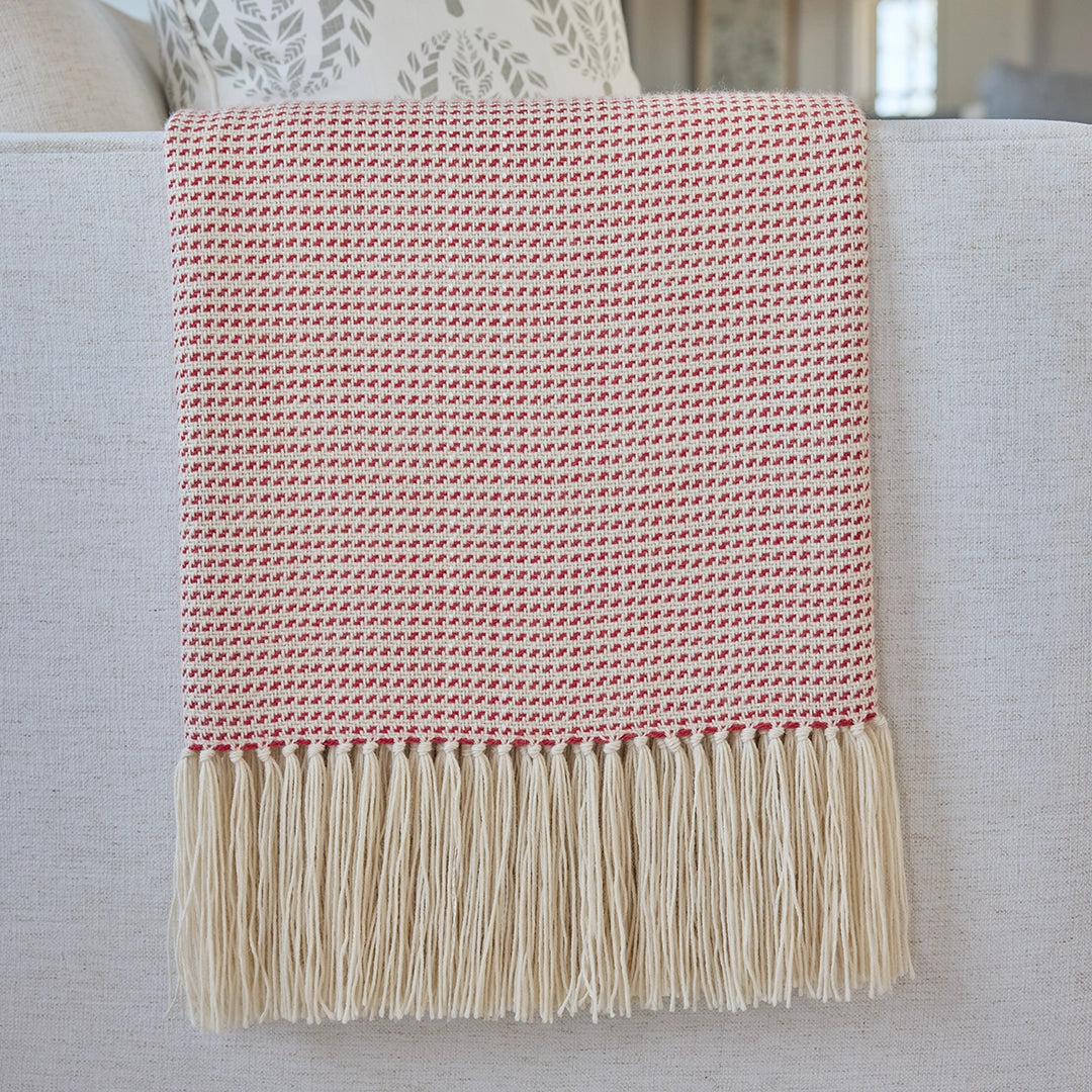 Poppy Stripe Alpaca Throw