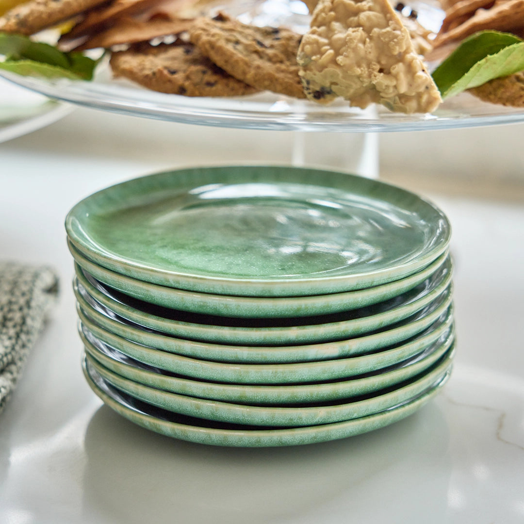 Reactive Emerald Bread Plate