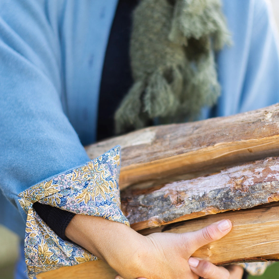 Ready To Wear Cropped Mandarin Collar CPO | Ash Blue Tweed | Small