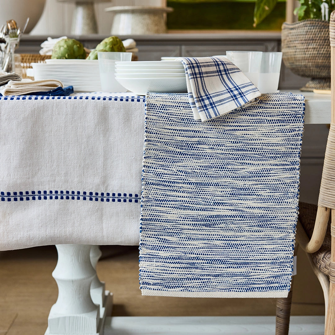 Regatta Blue Handwoven Table Runner