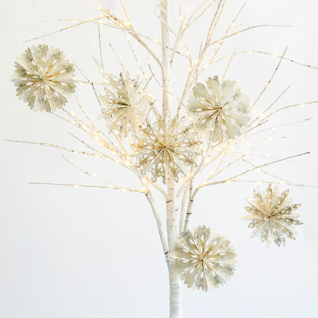 Silver Paper Snowflake Box Set