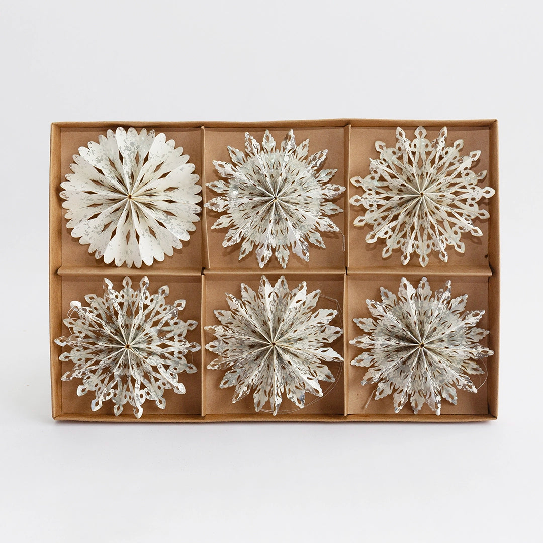 Silver Paper Snowflake Box Set