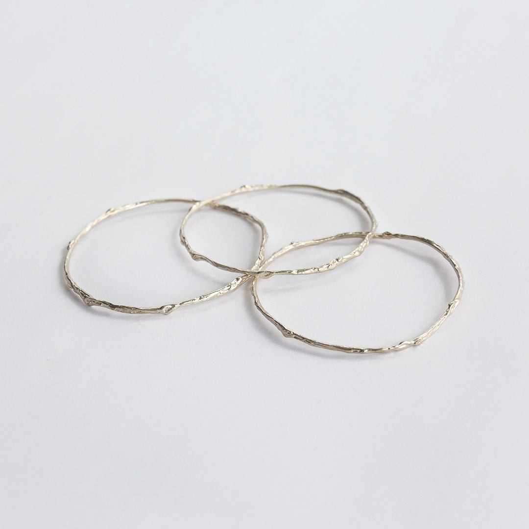 Silver Twig Bangles