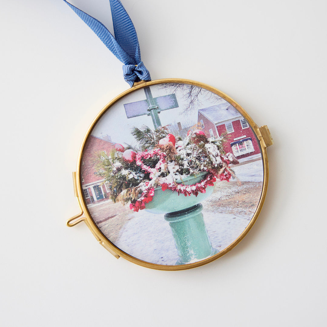 Snowy Main Vintage Brass Ornament | Sconset and Beyond