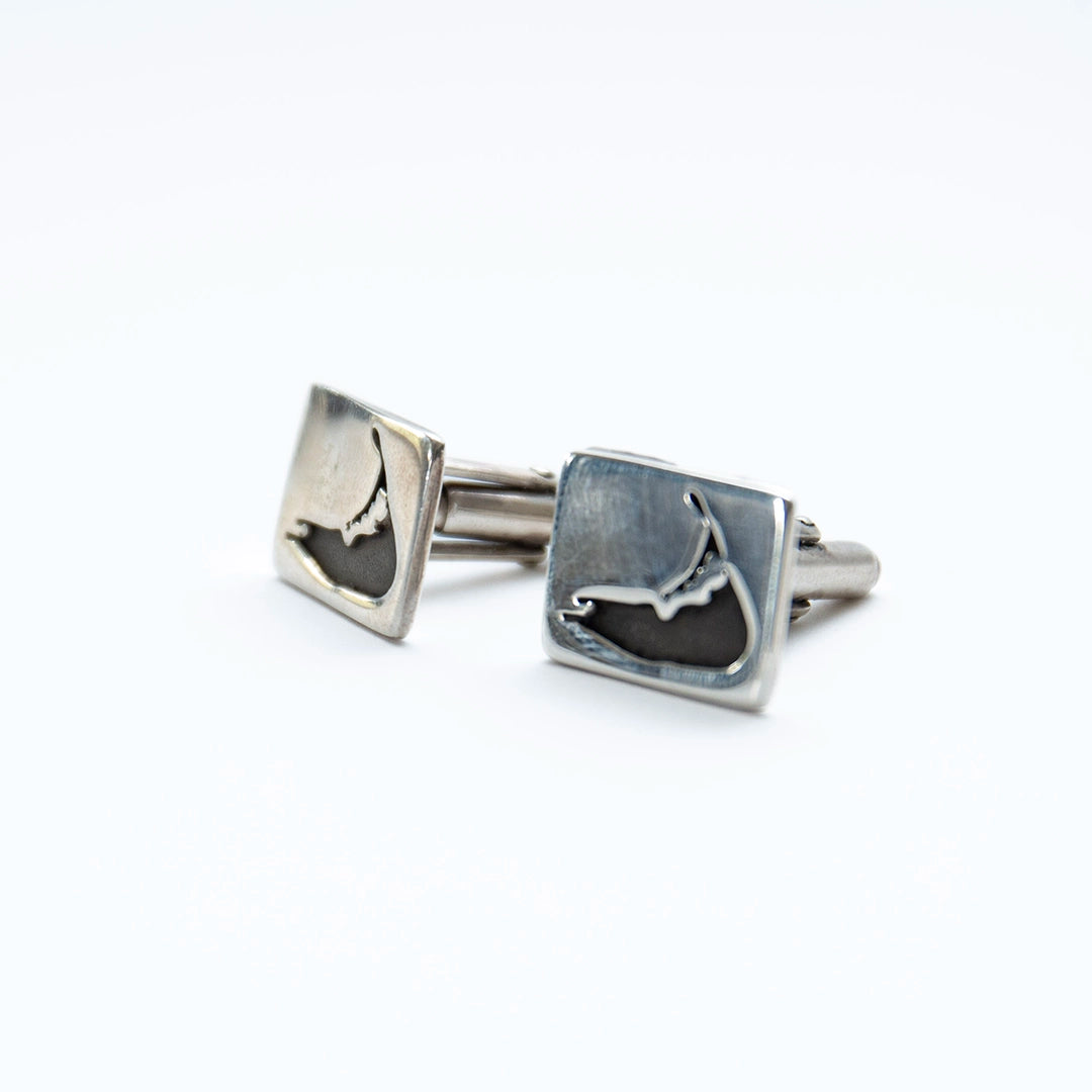 Sterling Silver Island Cuff Links