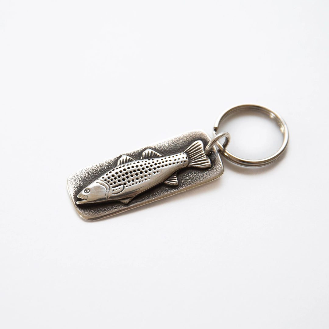 Sterling Silver Striped Bass Key Chain
