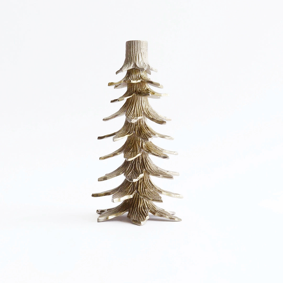 Tarnished Silver Tree Candleholders