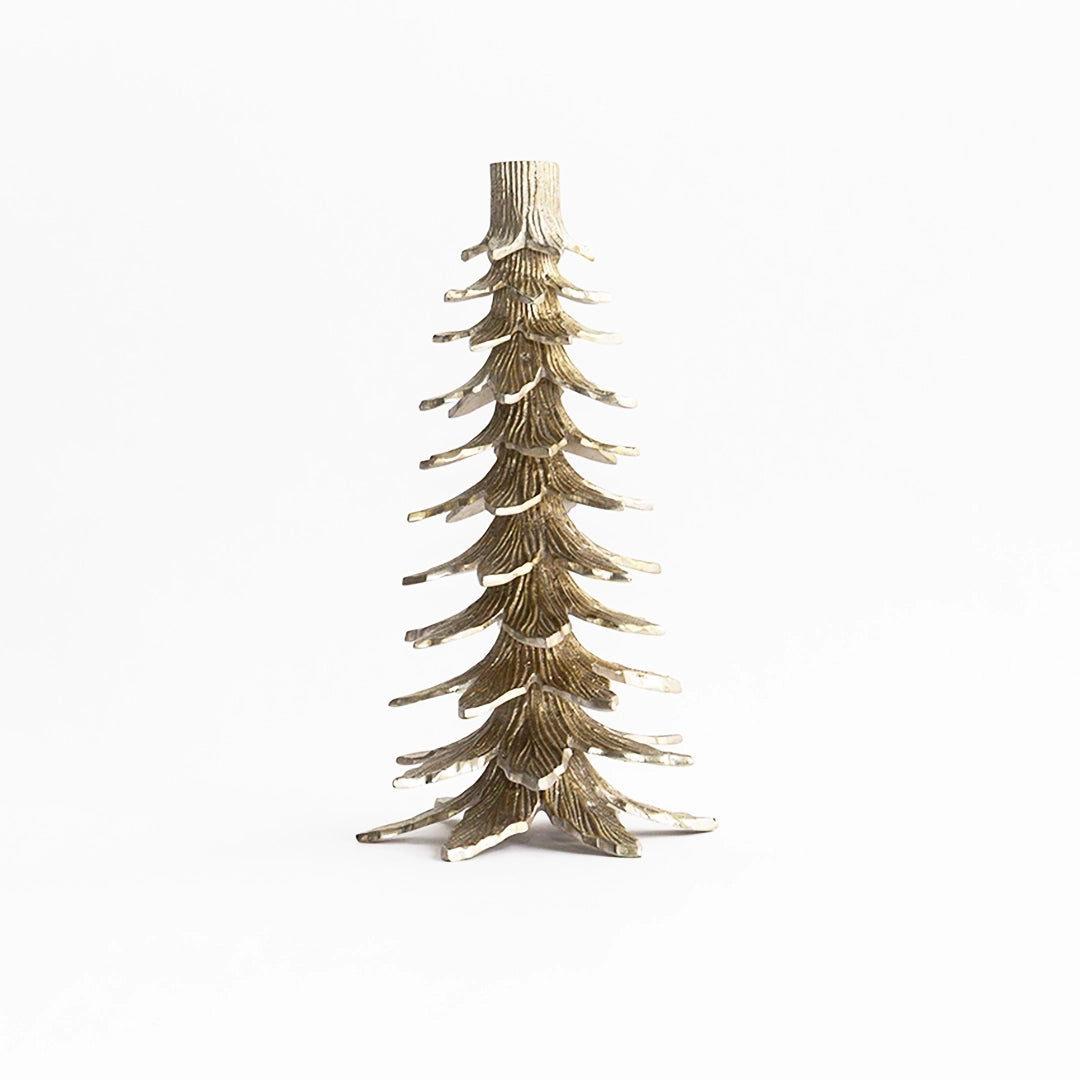 Tarnished Silver Tree Candleholders