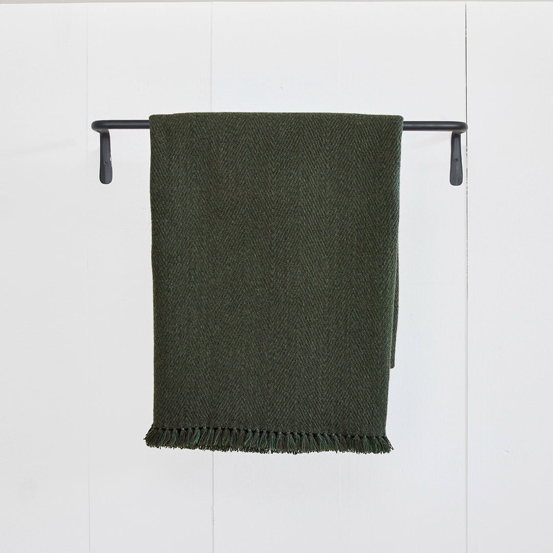 Verdant Green Cashmere Throw