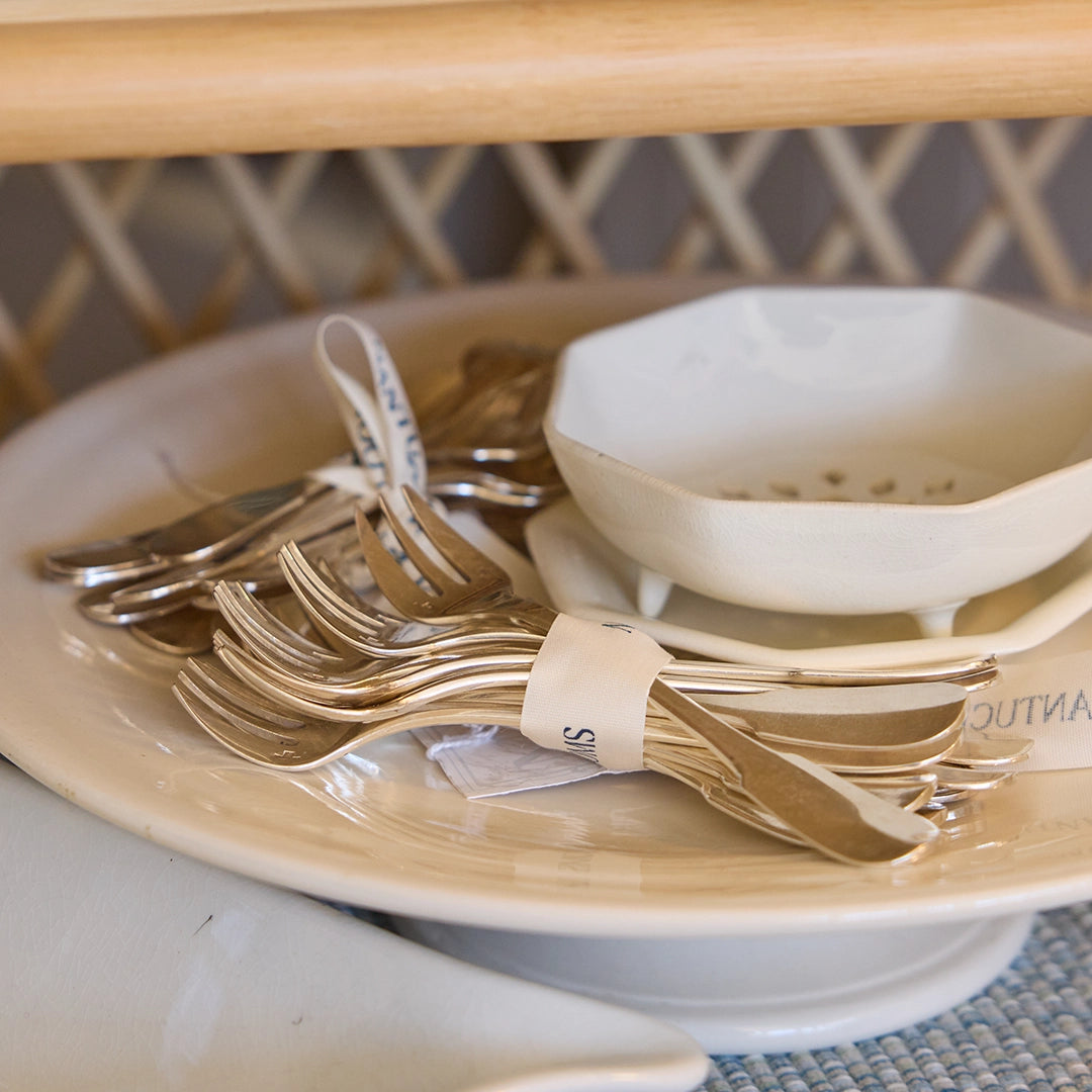 Vintage Christofle Silver Oyster Forks
