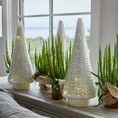 White Mercury Glass Tree