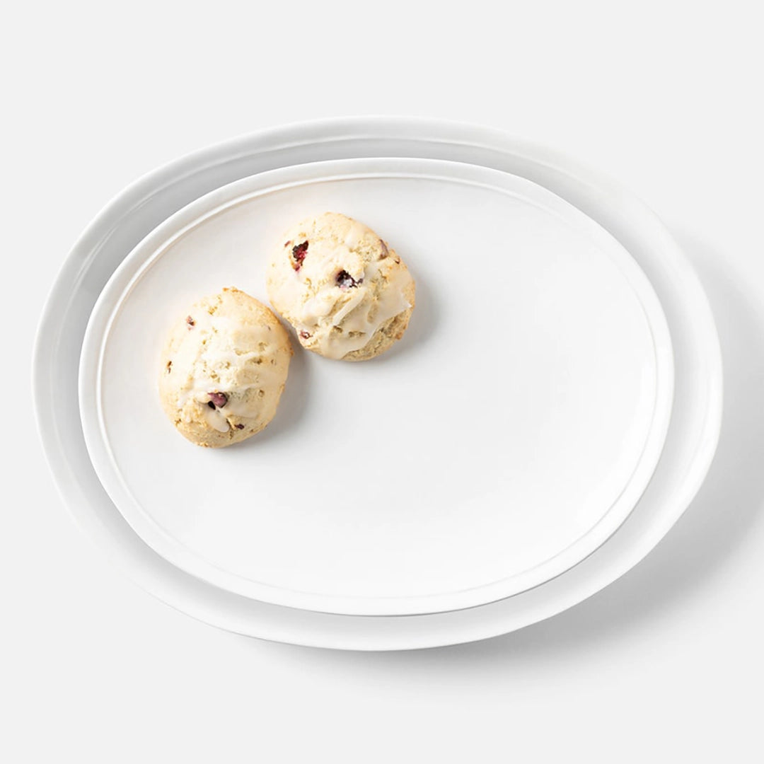 White Stoneware Platters