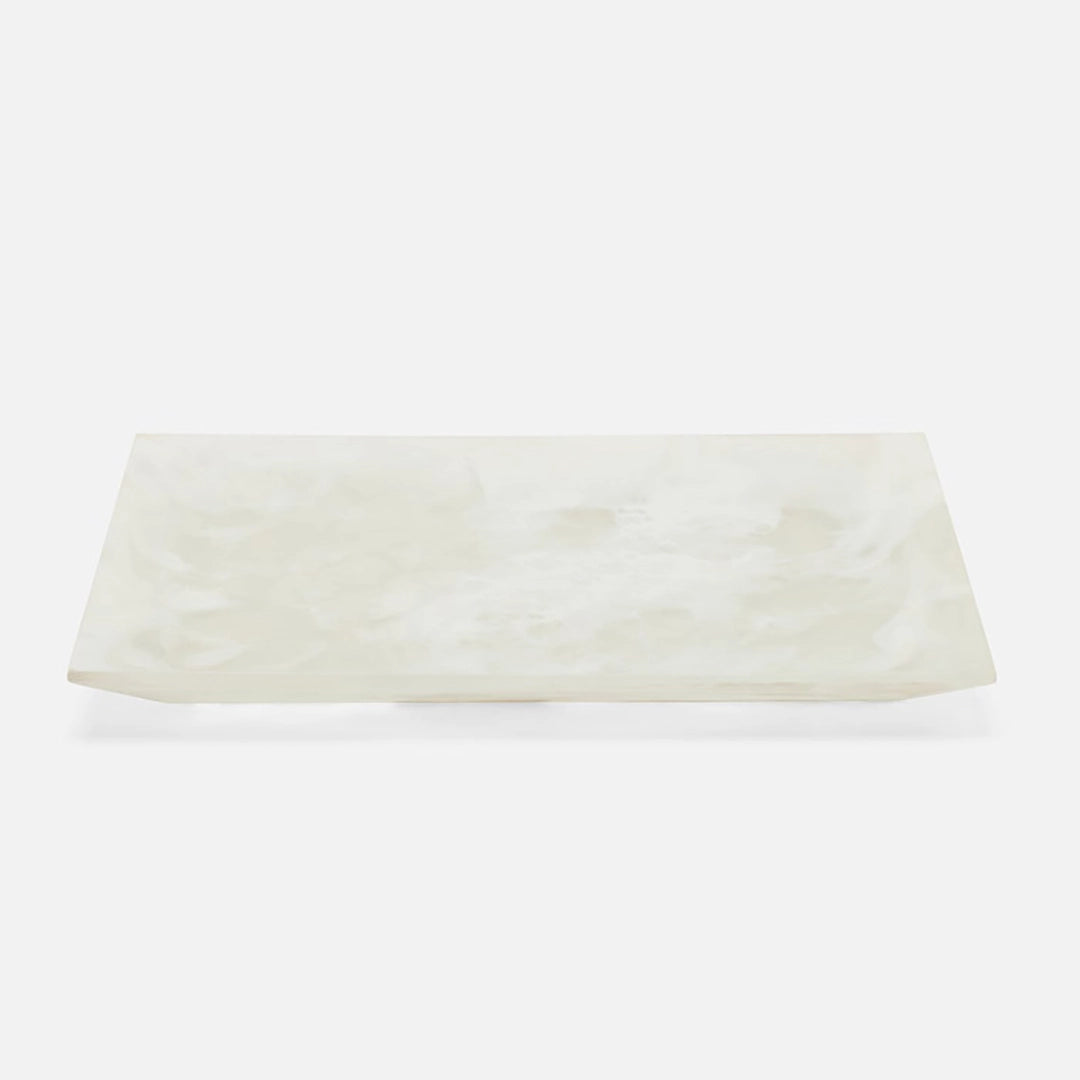 White Resin Swirl Tray