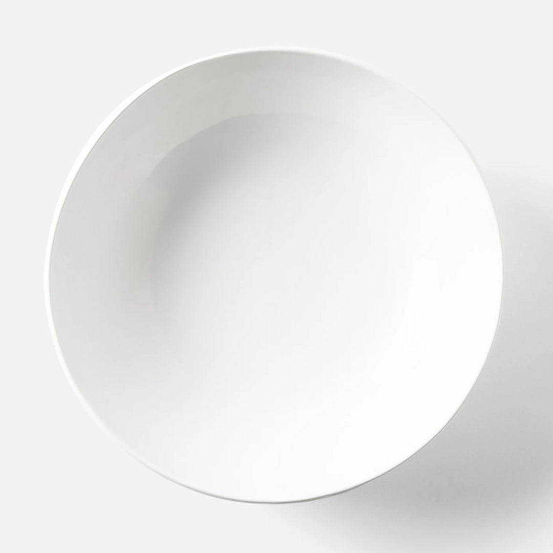 White Round Stoneware Serving Bowls