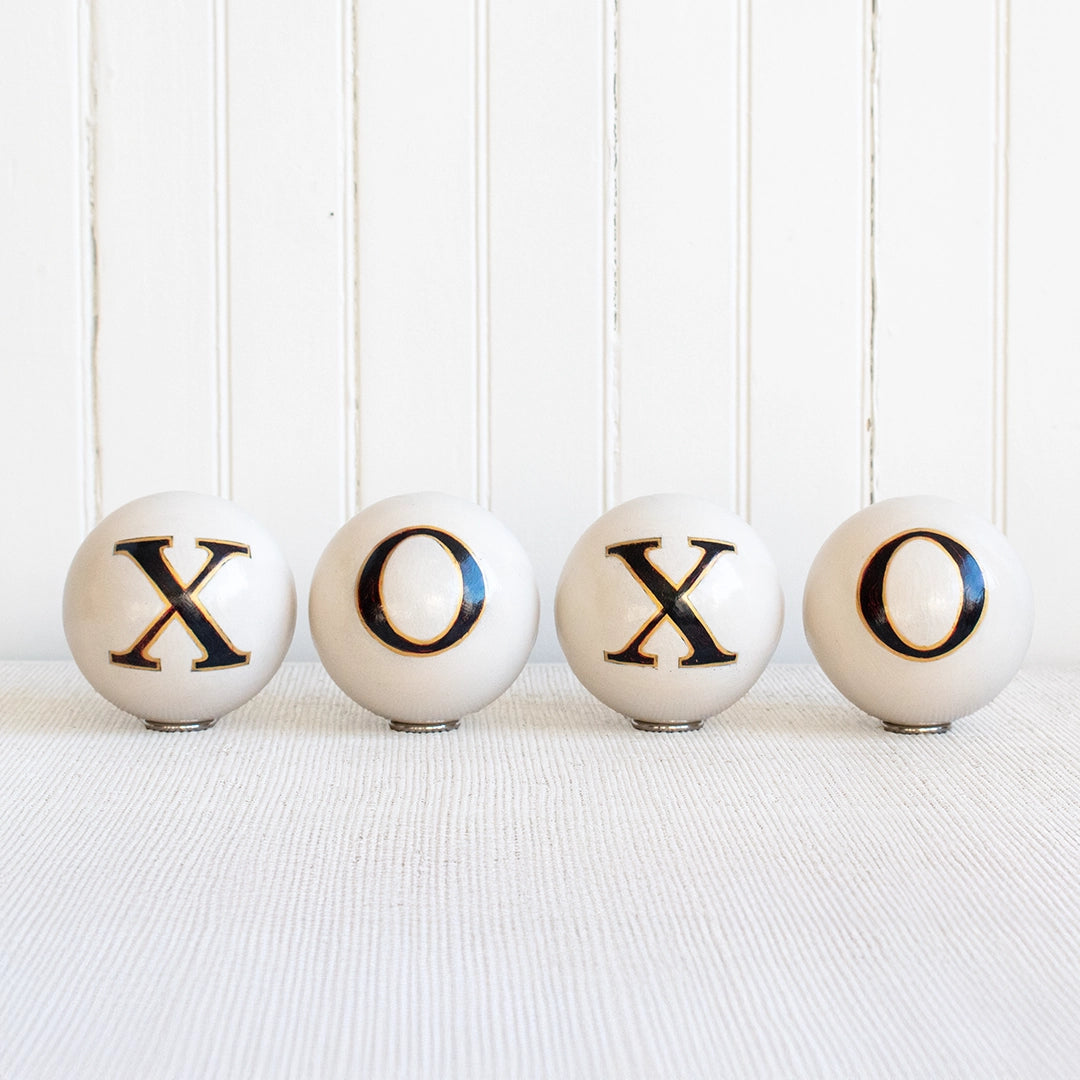 Handpainted XOXO Decorative Spheres