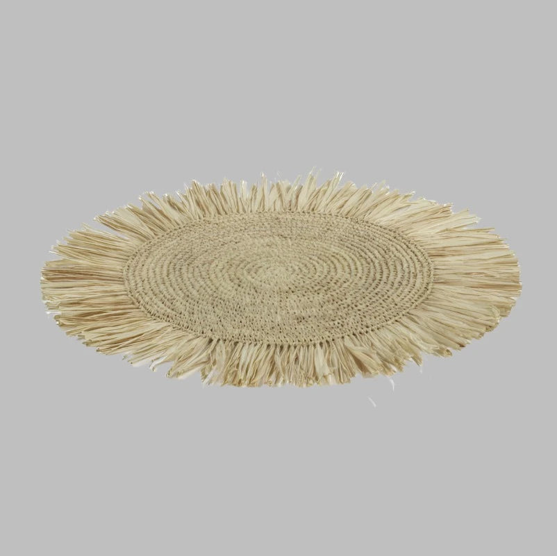 Fringed Palm Raffia Placemat