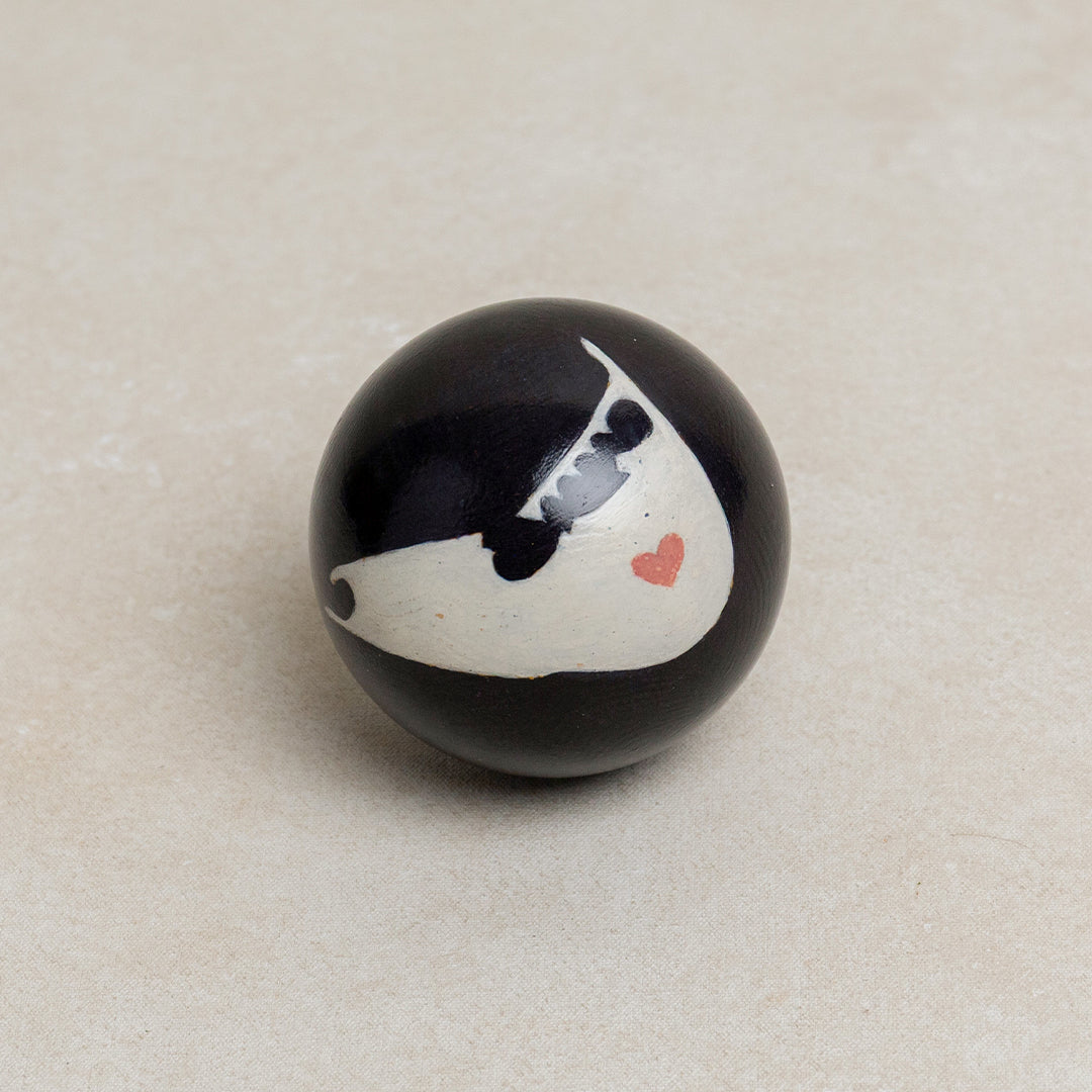 Black Nantucket Island Heart Sphere | Melissa Macleod