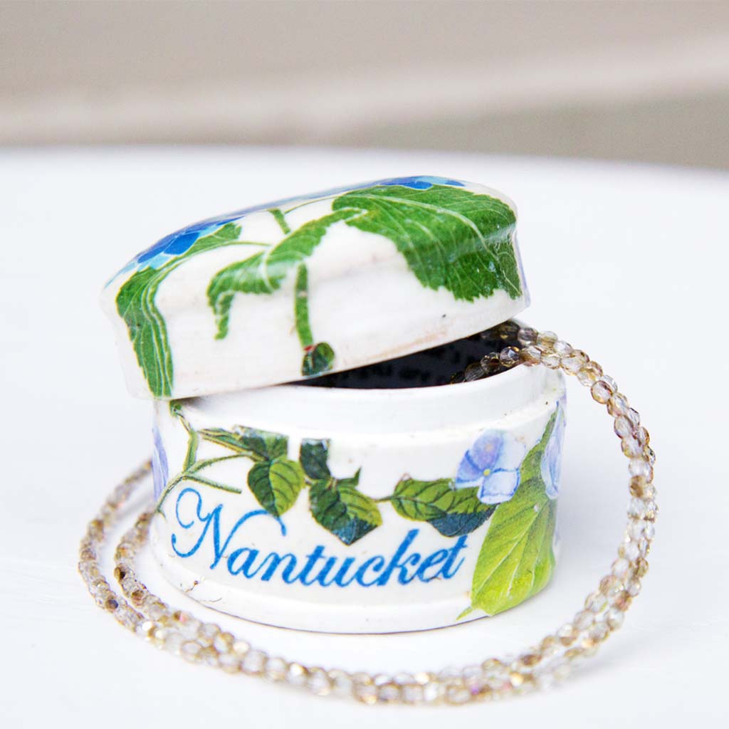 Blue Hydrangea Trinket Box | Leslie Linsley