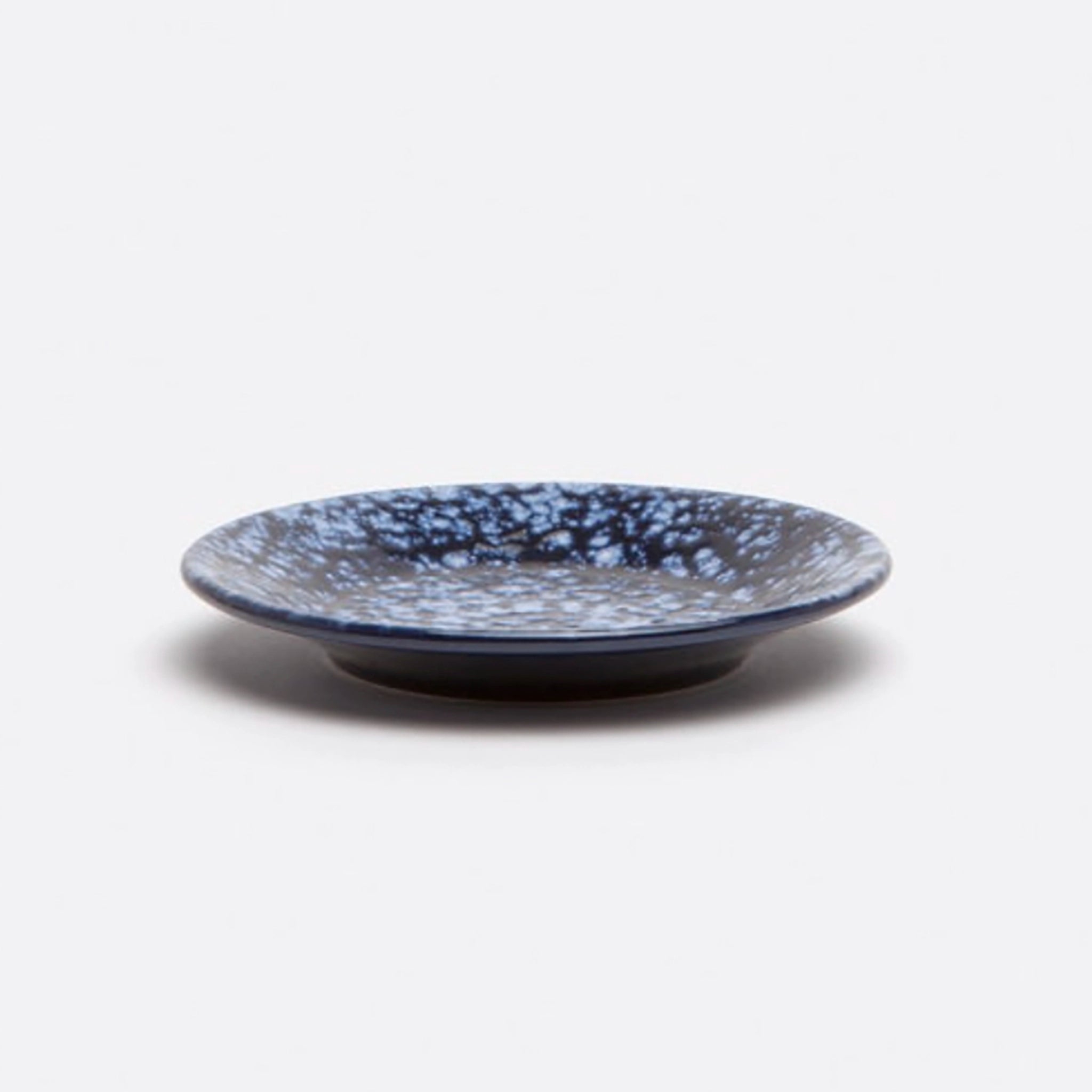 Indigo Speckled Bread Plate