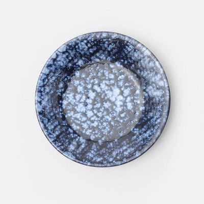 Indigo Speckled Bread Plate