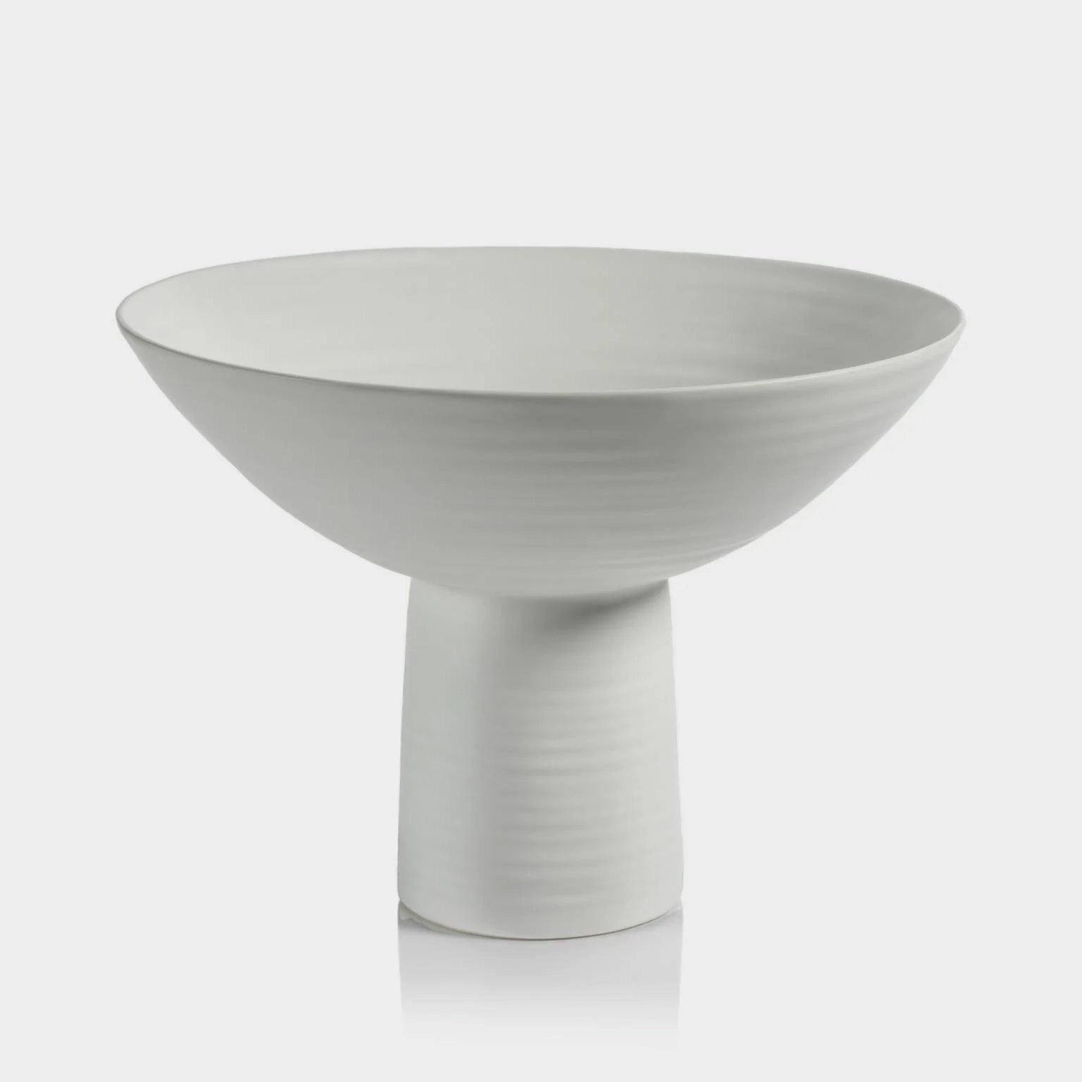 Matte White Ceramic Compotes