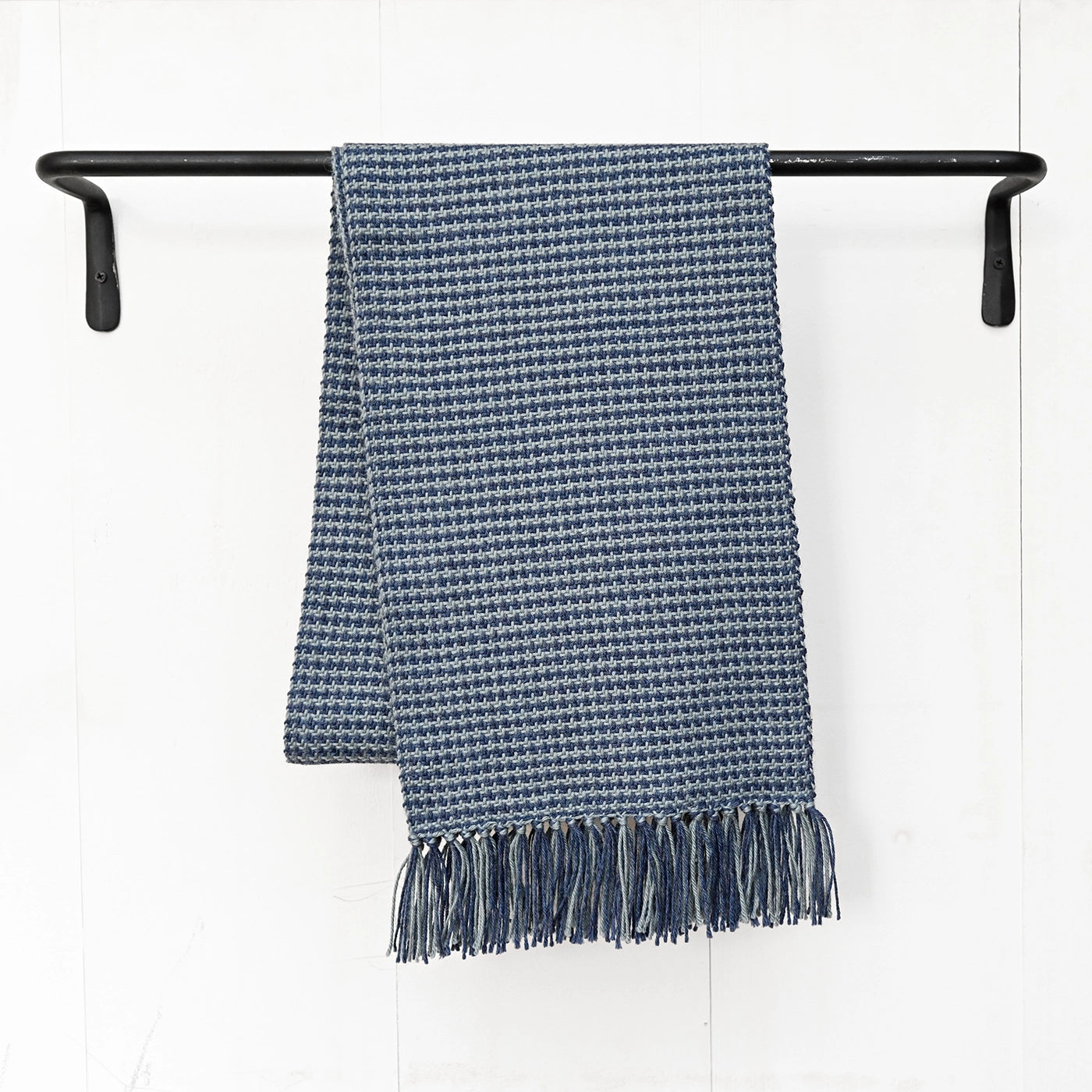 City Houndstooth Handwoven Alpaca Scarf
