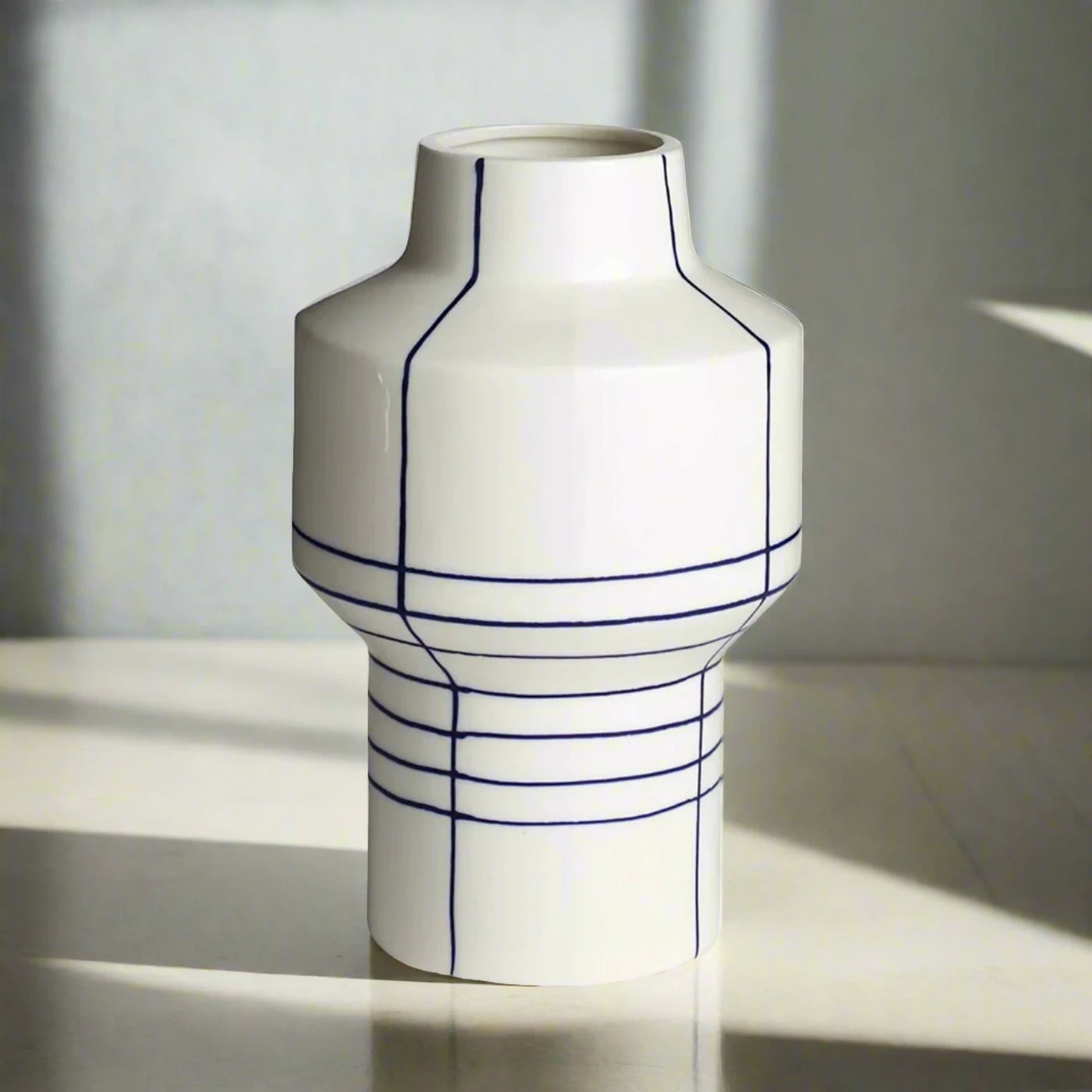 Cobalt Stripe Vase