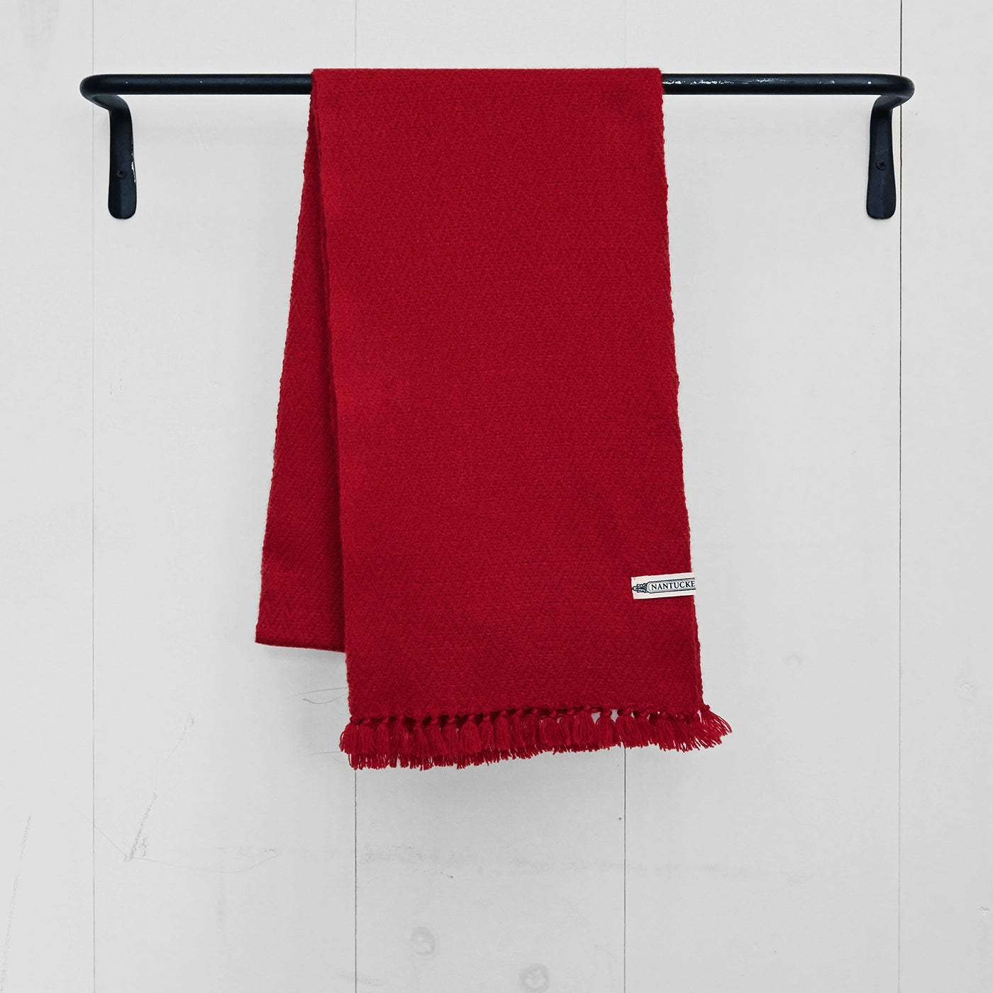 Collegiate Red Handwoven Cashmere Scarf