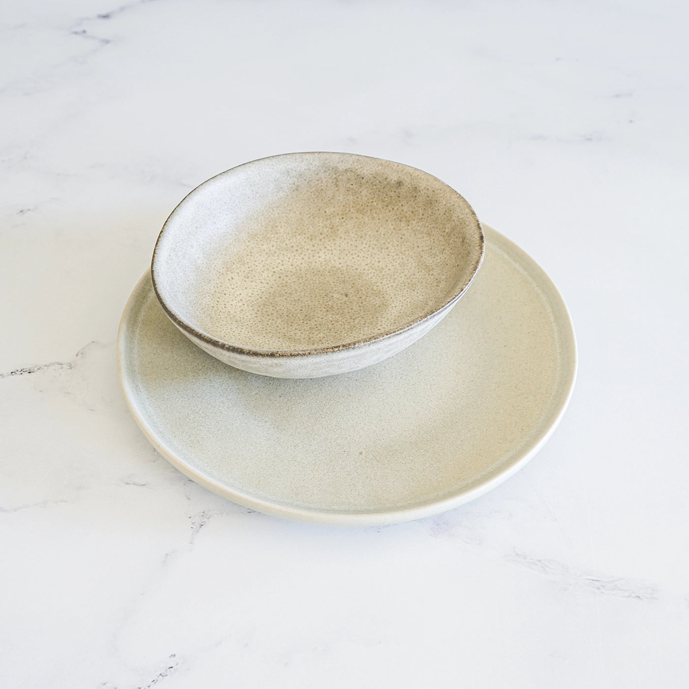 Gray Stoneware Plate