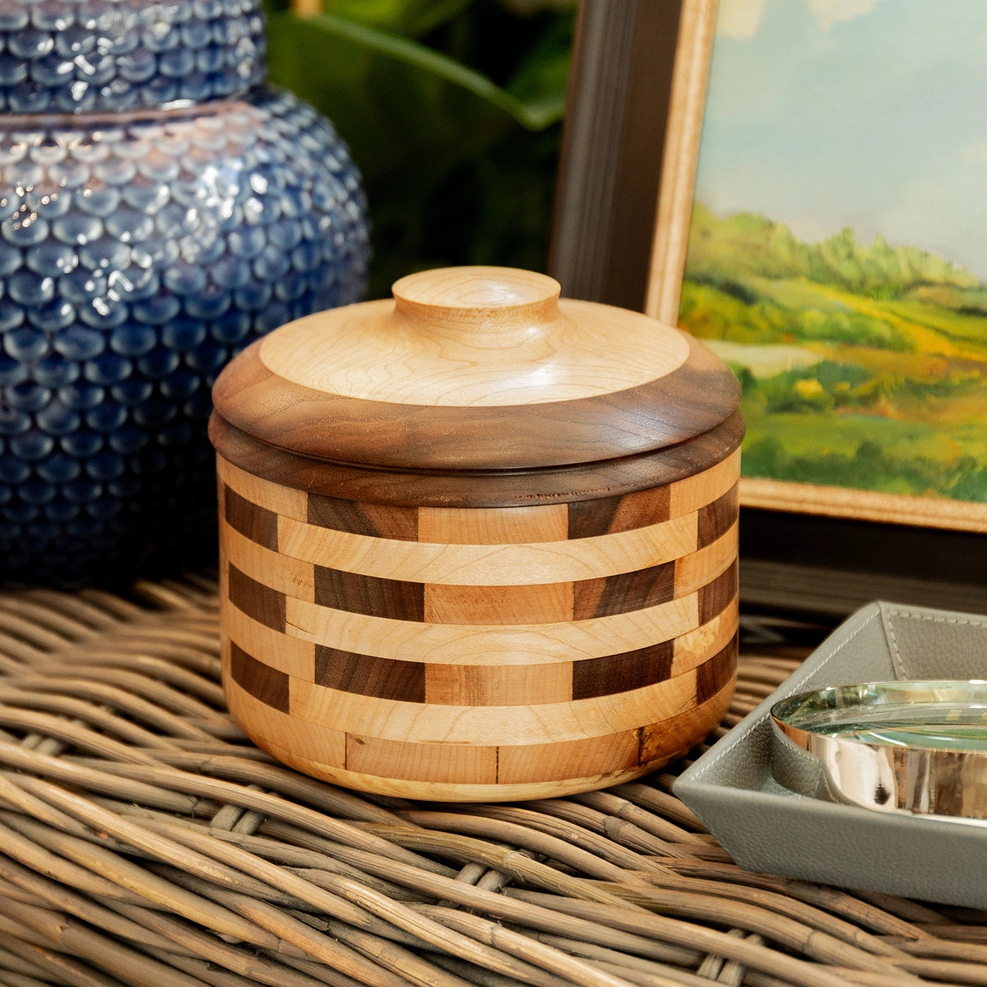 Handcrafted Wooden Canister