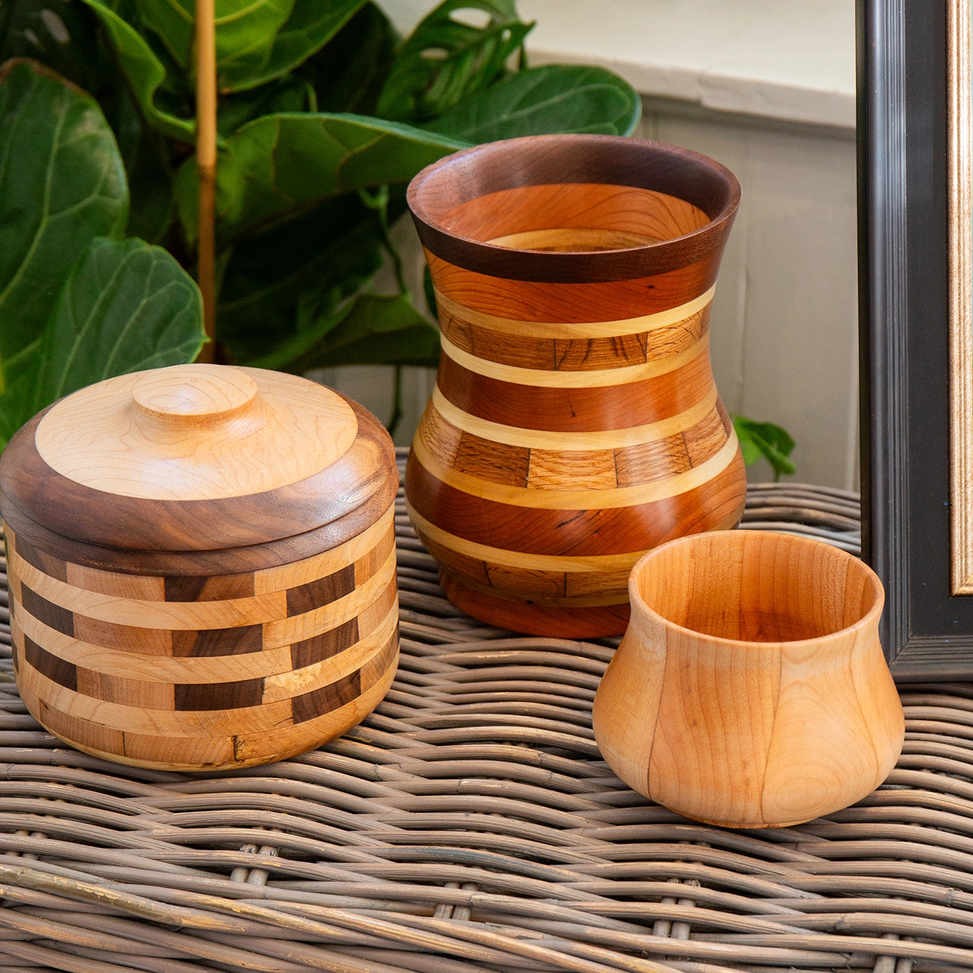 Handcrafted Small Wooden Vessel