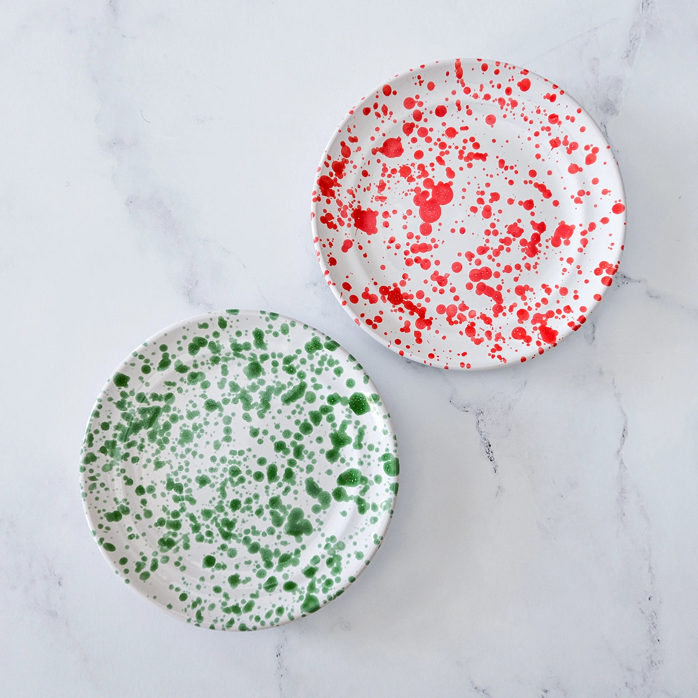 Italian Splatter Dessert Plates