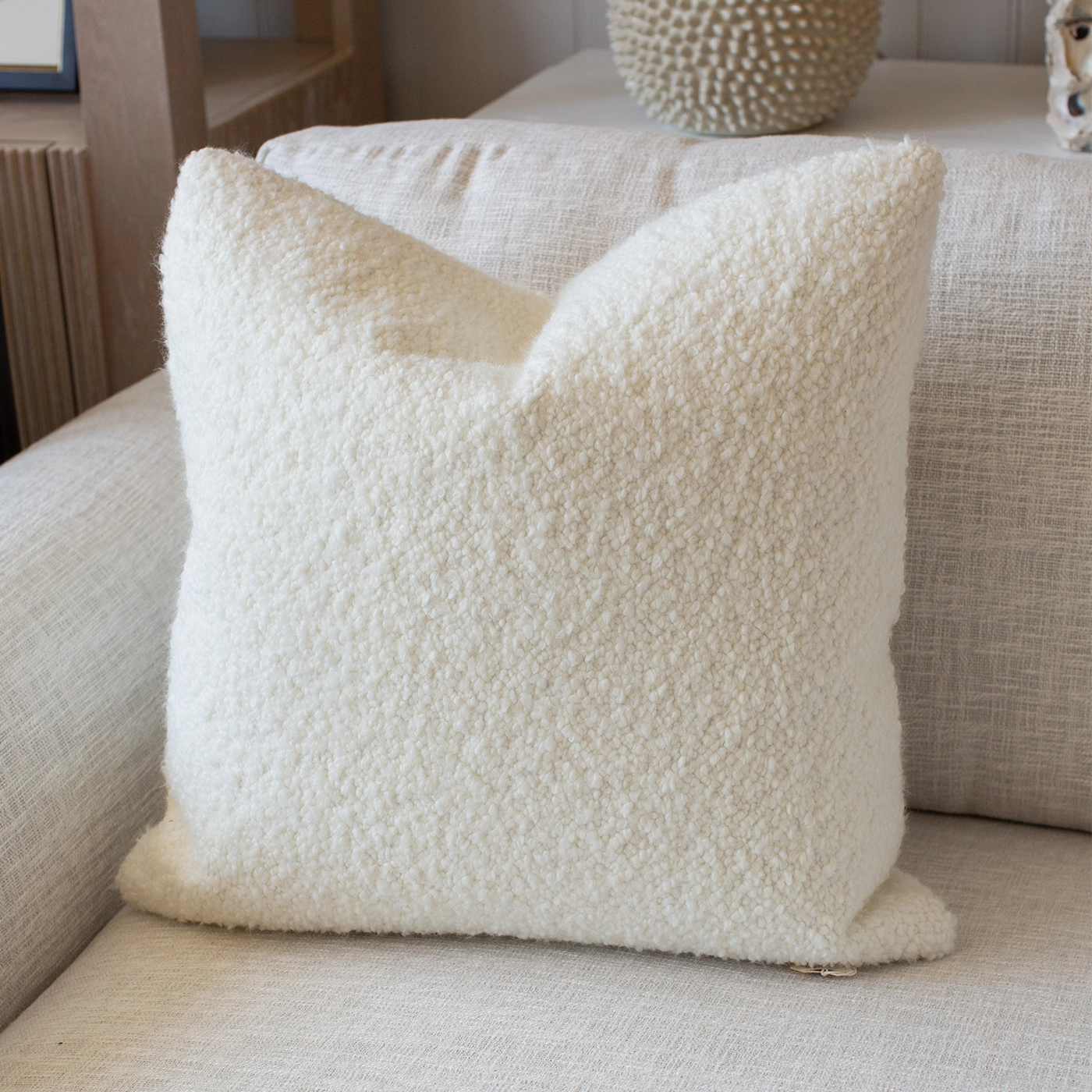 Ivory Boucle Pillow